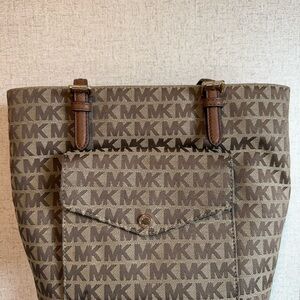 Michael Kors Brown Monogram Backpack